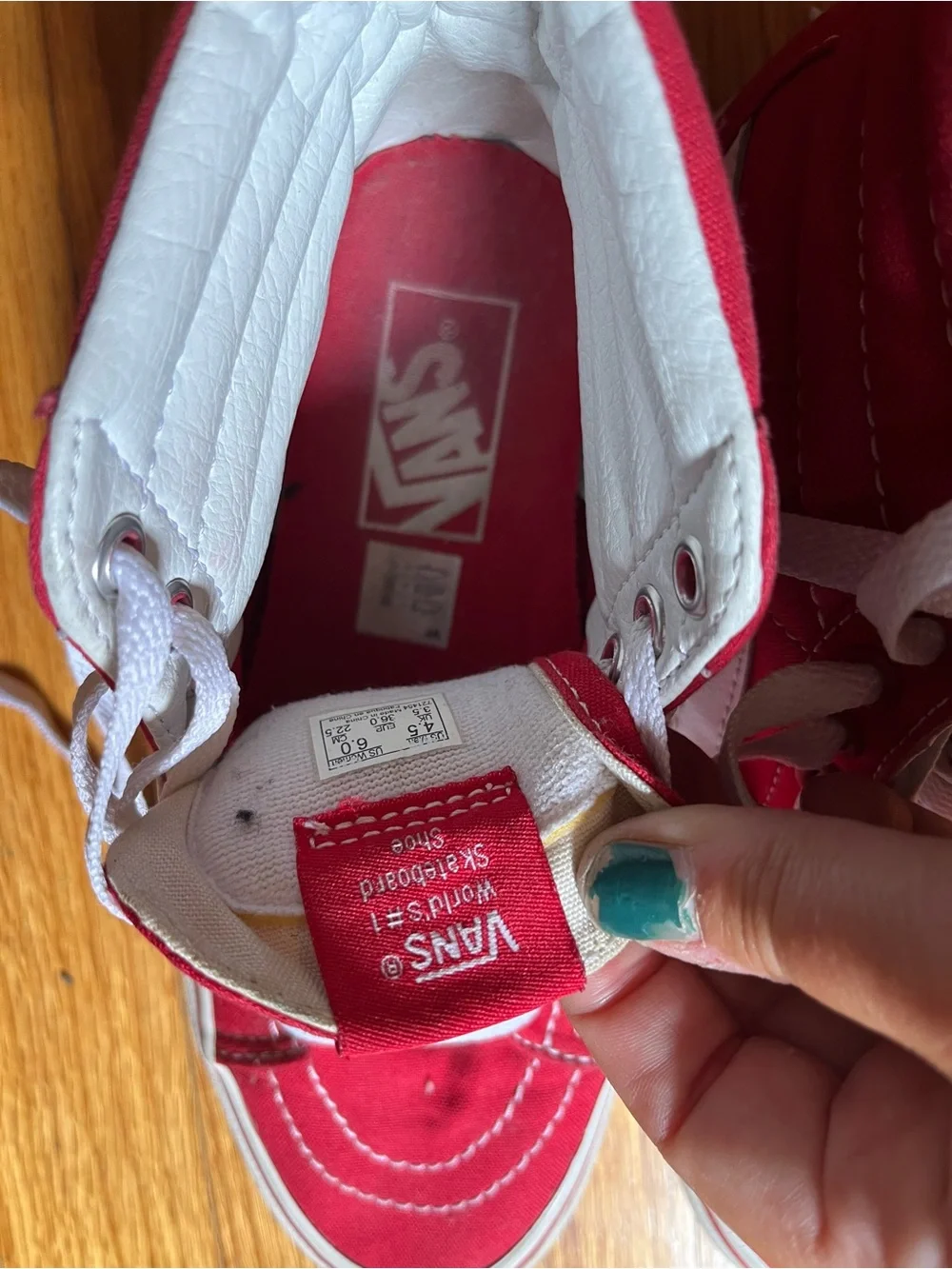 Vans bright red